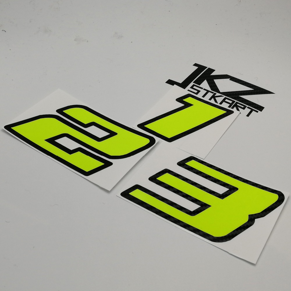 Cycling Quote - Pegatina de Número Fluorescente JKZ STKART,